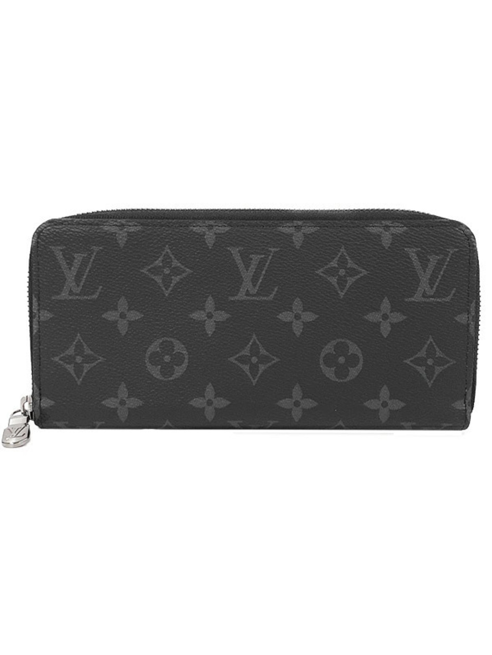 Louis Vuitton Monogram Eclipse Black Zippy Wallet Horizontal Round Zipper Long